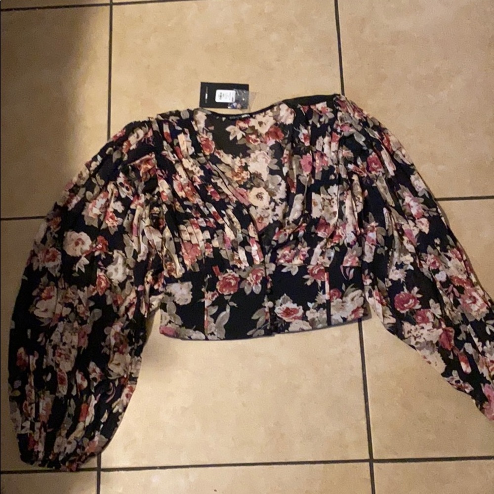 Flower fashion nova blouse